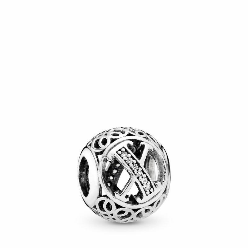 Pandora Vintage X Charm Ireland - Sterling Silver/Cubic Zirconia - 480713HXJ